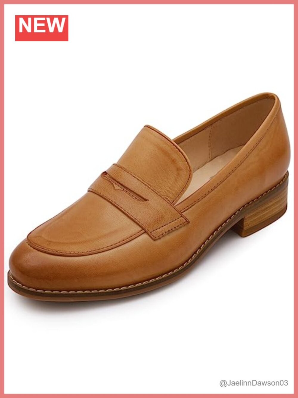 Women's Leather Penny Loafers Slip On Office Flats Comfort Cushioned